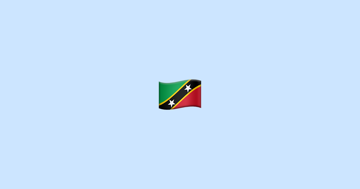 🇰🇳 vlag: Saint Kitts en Nevis - Emoji Betekenis