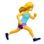 woman running facing right Emoji (Apple)