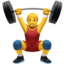 man lifting weights Emoji (Apple)