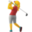 femeie care joacă golf Emoji (Apple)