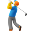 golfozó férfi Emoji (Apple)