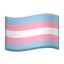 transgender flag Emoji (Apple)