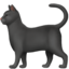 black cat Emoji (Apple)