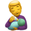 bărbat hrănind un bebeluș Emoji (Apple)