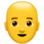 man: skallig Emoji (Apple)