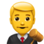 manlig domare Emoji (Apple)