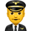 pilot bărbat Emoji (Apple)