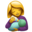 vrouw die een baby voedt Emoji (Apple)