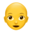 nő: kopasz Emoji (Apple)