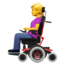 woman in motorized wheelchair Emoji (Apple)