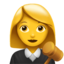 kvinnlig domare Emoji (Apple)