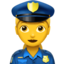 policial mulher Emoji (Apple)