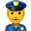 man police officer Emoji (Apple)