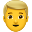 bărbat blond Emoji (Apple)