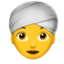 người phụ nữ đội khăn xếp Emoji (Apple)