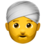 man wearing turban Emoji (Apple)