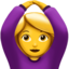 femeie făcând un gest de OK Emoji (Apple)