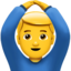 man gestikulerar OK Emoji (Apple)