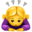 ayol ta’zim qilmoqda Emoji (Apple)