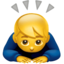 lelaki menunduk Emoji (Apple)