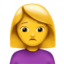 rosszalló nő Emoji (Apple)