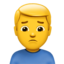 fronsende man Emoji (Apple)