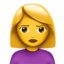 pruilende vrouw Emoji (Apple)