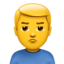 homme qui boude Emoji (Apple)