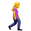 woman walking facing right Emoji (Apple)