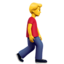 man walking facing right Emoji (Apple)