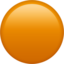 orange cirkel Emoji (Apple)