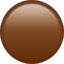 disque marron Emoji (Apple)