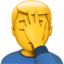 sich an den Kopf fassender Mann Emoji (Apple)