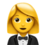 woman in tuxedo Emoji (Apple)