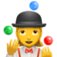 zsonglőr nő Emoji (Apple)