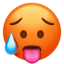 hett ansikte Emoji (Apple)