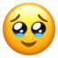 face holding back tears Emoji (Apple)