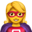 vrouwelijke superheld Emoji (Apple)