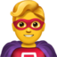 mannelijke superheld Emoji (Apple)