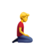 man kneeling facing right Emoji (Apple)