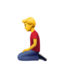 térdelő férfi Emoji (Apple)