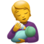 orang menyusui bayi Emoji (Apple)