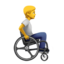 person in manual wheelchair facing right Emoji (Apple)