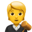 judecător sau judecătoare Emoji (Apple)