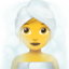 mulher na sauna Emoji (Apple)