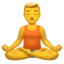 bărbat în poziția lotus Emoji (Apple)