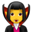 weiblicher Vampir Emoji (Apple)