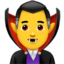 mannelijke vampier Emoji (Apple)