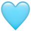 light blue heart Emoji (Apple)