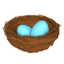 nest with eggs Emoji (Apple)